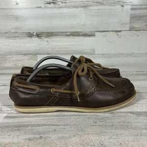 SONOMA Kutcher Men's Brown Boat Shoes Size 11M Cushioned Footbed Slip On Loafers